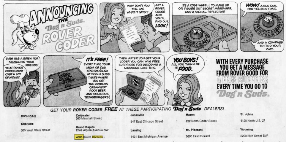 Coney Island (Dog n Suds) - June 1973 Ad With Address (newer photo)